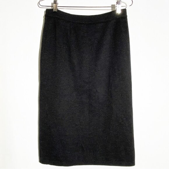 Vintage Burberry Wool Knit Skirt Dark Grey size 42 - Picture 2 of 5